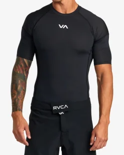 RVCA Compression Clothing>VA SPORT SHORT SLEEVE RASHGUARD