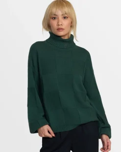 Women RVCA Sweaters>VINEYARD TURTLENECK SWEATER
