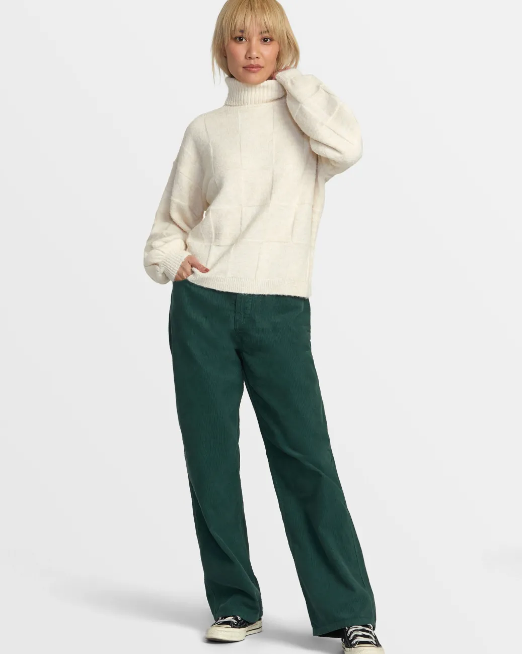 Women RVCA Sweaters>VINEYARD TURTLENECK SWEATER