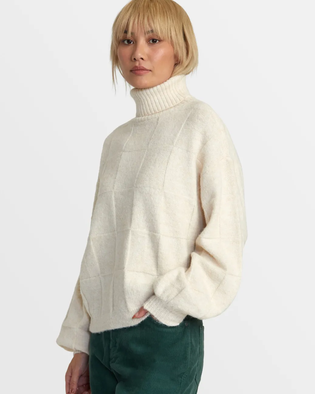 Women RVCA Sweaters>VINEYARD TURTLENECK SWEATER