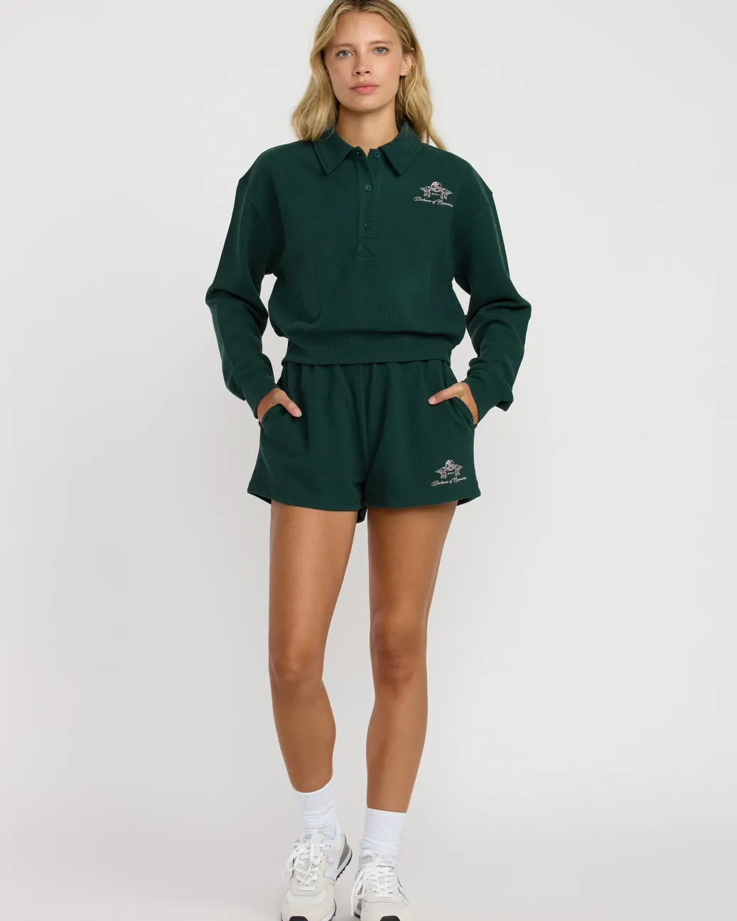 Women RVCA Athletic Shorts>WAFFLE POPS SHORT