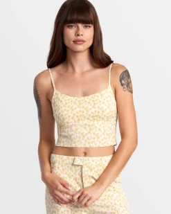 Women RVCA Tops>WHITNEY FITTED CROP TOP