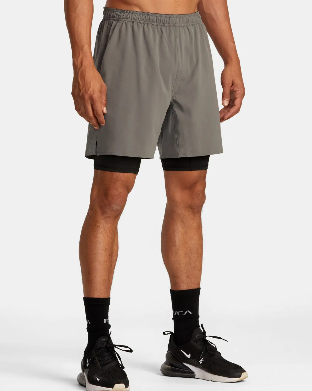 RVCA Athletic Shorts|Athletic Shorts>YOGGER TRAIN 2-IN-1 17" WORKOUT SHORTS