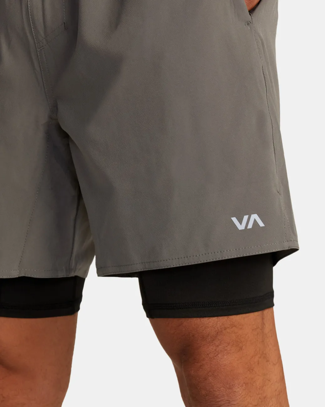RVCA Athletic Shorts|Athletic Shorts>YOGGER TRAIN 2-IN-1 17" WORKOUT SHORTS